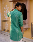 Emerald Dots Bandhani Ganganagery Kurta