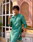 Emerald Dots Bandhani Ganganagery Kurta
