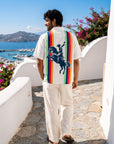 Santorini Stripe Relaxed Fit Cuban Shirt