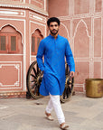 Blue Wave Leheriya Ganganagery Kurta
