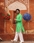 Green Wave Leheriya Ganganagery Kurta
