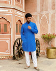 Blue Wave Leheriya Ganganagery Kurta