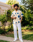 Blue Petal Relaxed Fit Cuban Shirt