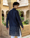 Black Bandhani Zipper Kurta