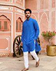 Blue Wave Leheriya Ganganagery Kurta