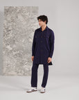 Blue Pashtooni Kurta Pant Set