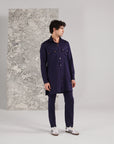 Blue Pashtooni Kurta Pant Set