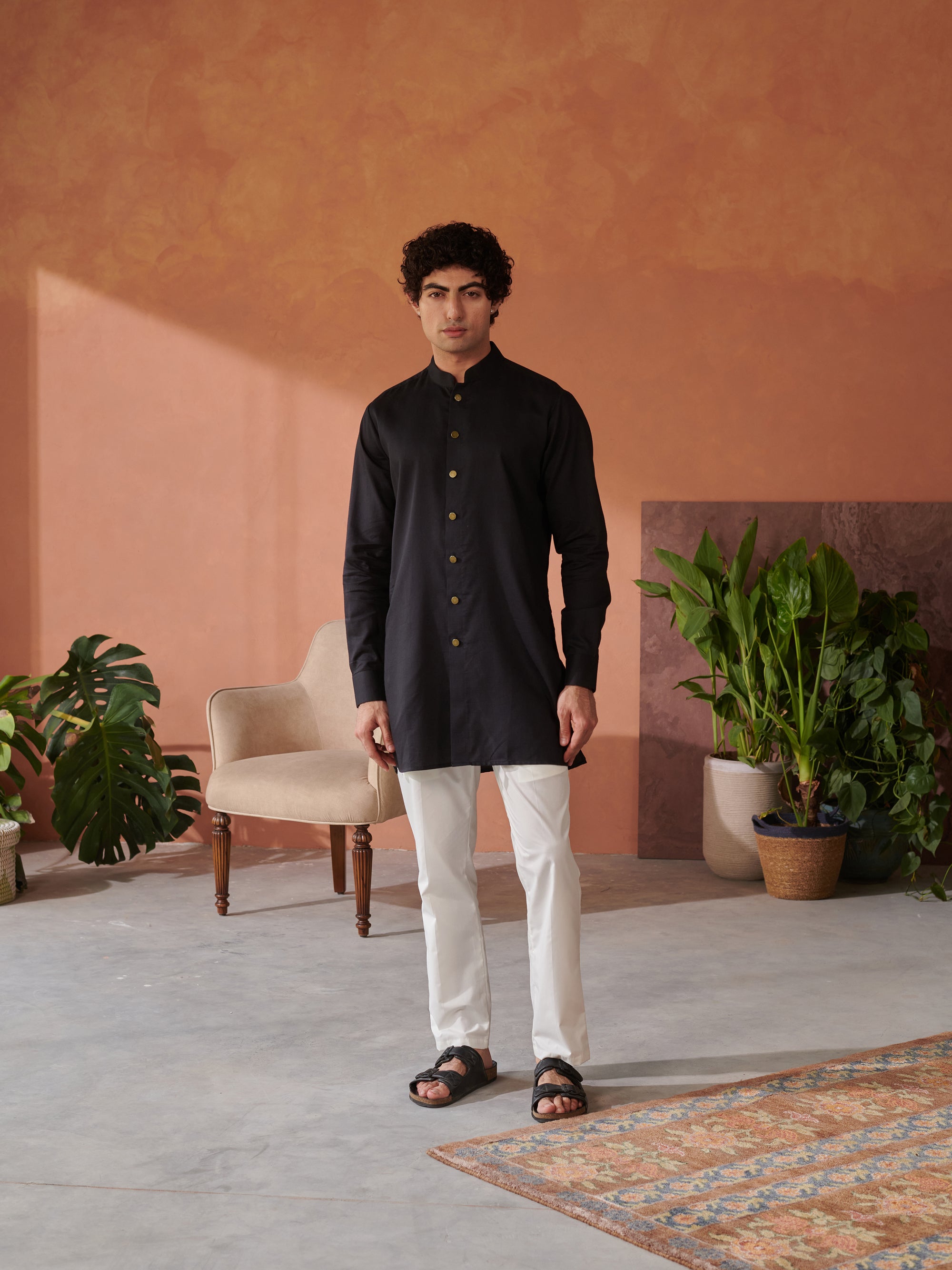 Black Jodhpuri kurta