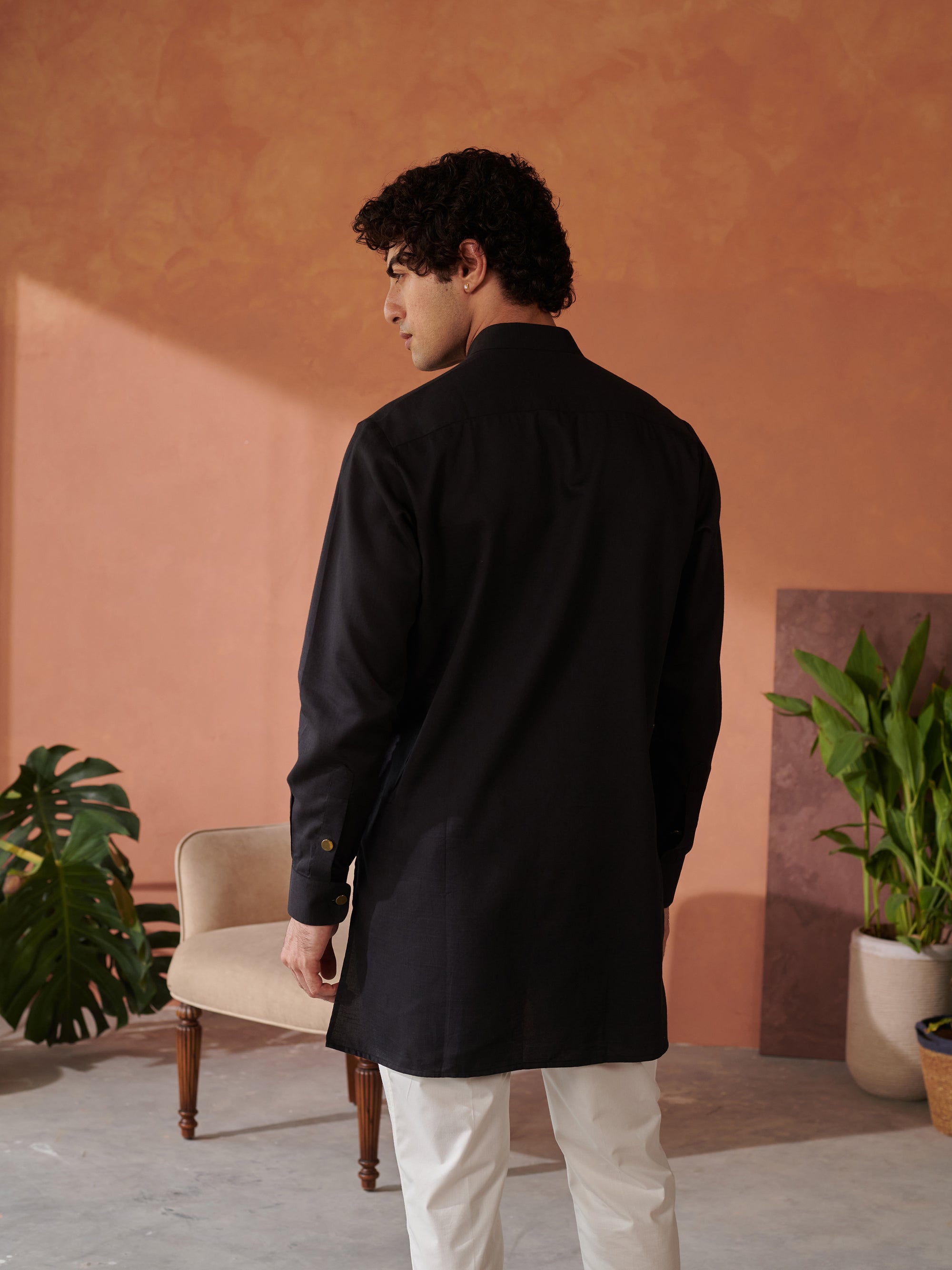 Black Jodhpuri kurta