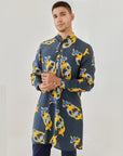 Salmon Blue Ganganagery Kurta