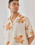 Octopus Vulgaris White Oversize Shirt White