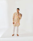 Shaye Cream Floral Kurta Bandi Set