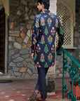Vintage Garden Black Ganganagery Kurta