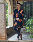 Floral Night Zipper Kurta