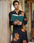 Floral Night Zipper Kurta