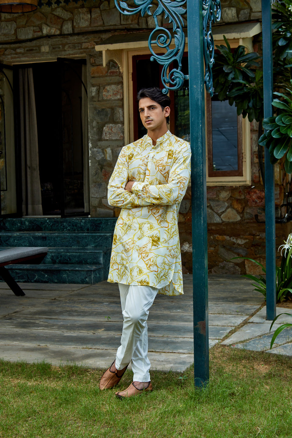 Sunny Blossom Yellow Ganganagry Kurta
