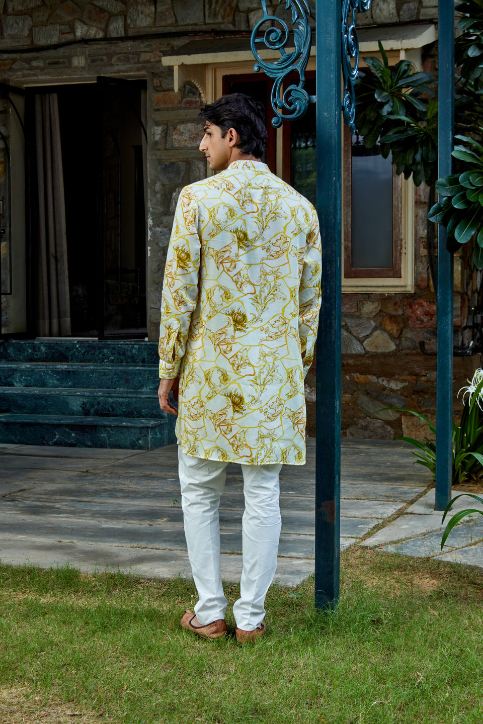 Sunny Blossom Yellow Ganganagry Kurta