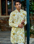 Sunny Blossom Yellow Ganganagry Kurta