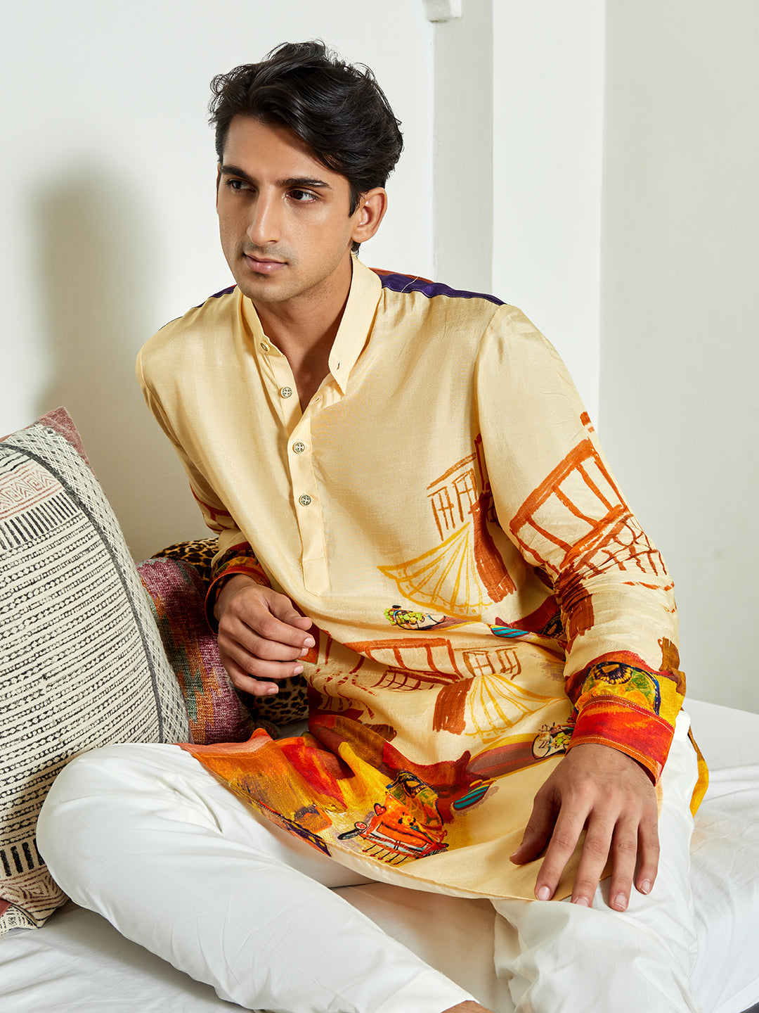 Beige City Ganganagery Kurta