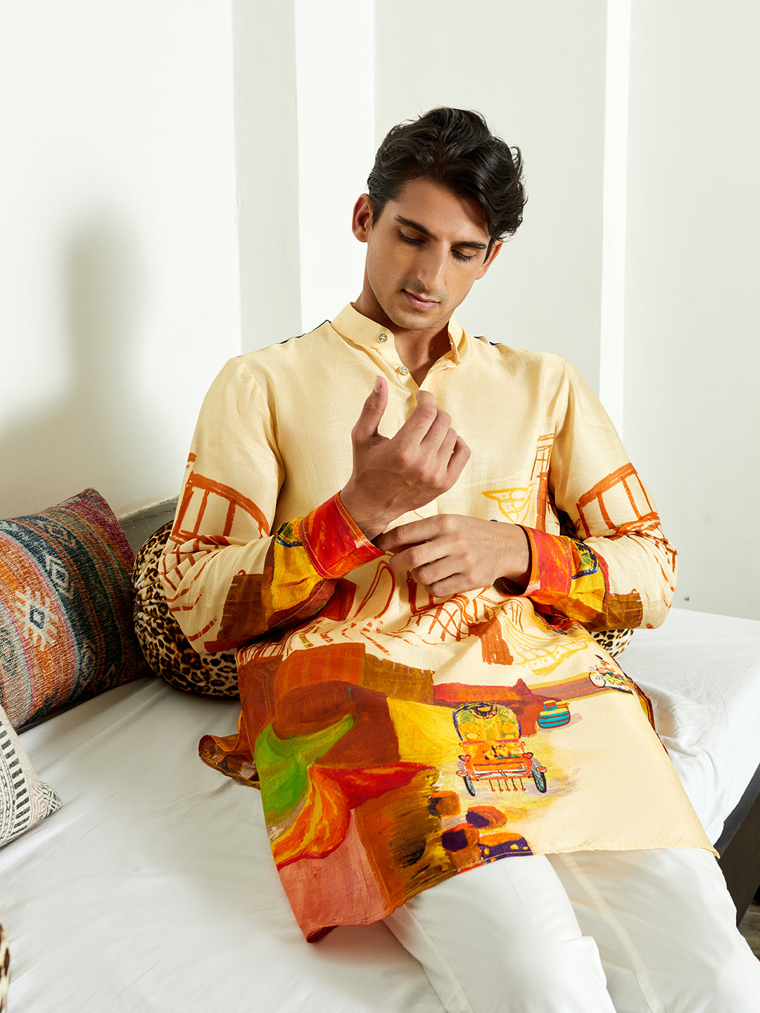 Beige City Ganganagery Kurta
