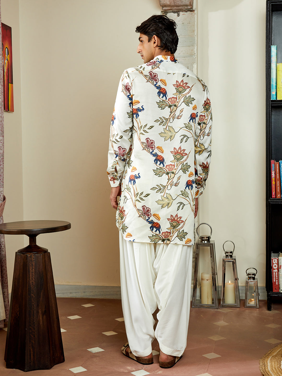 Jual Elephant - White Ganganagry Kurta For Men