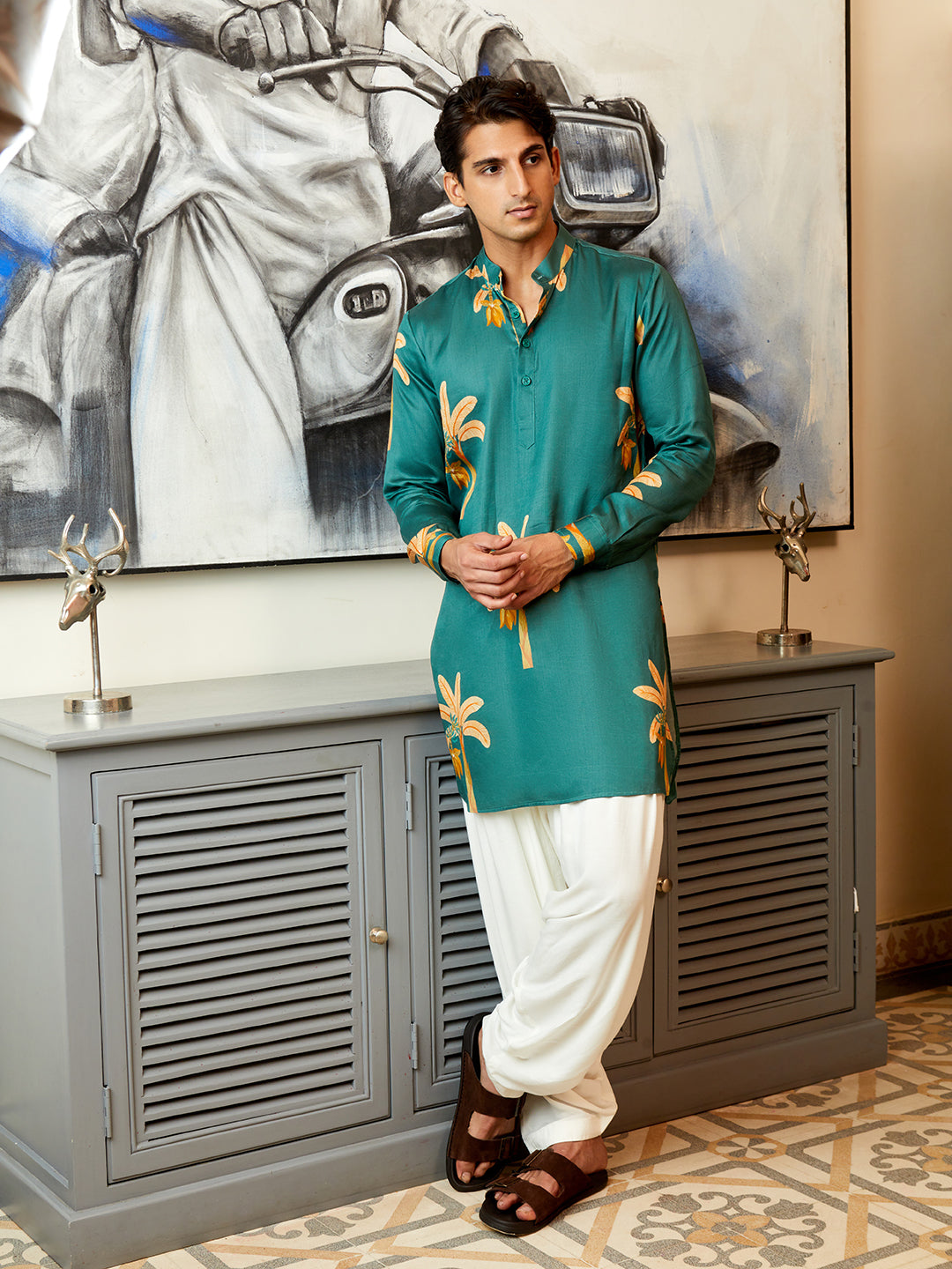 Palm Green Ganganagery Kurta