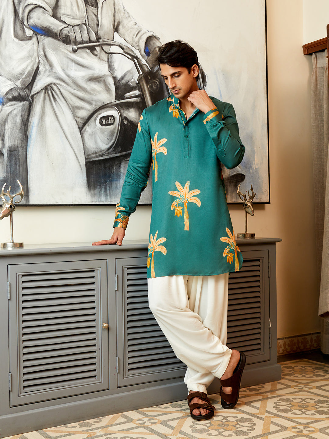 Palm Green Ganganagery Kurta