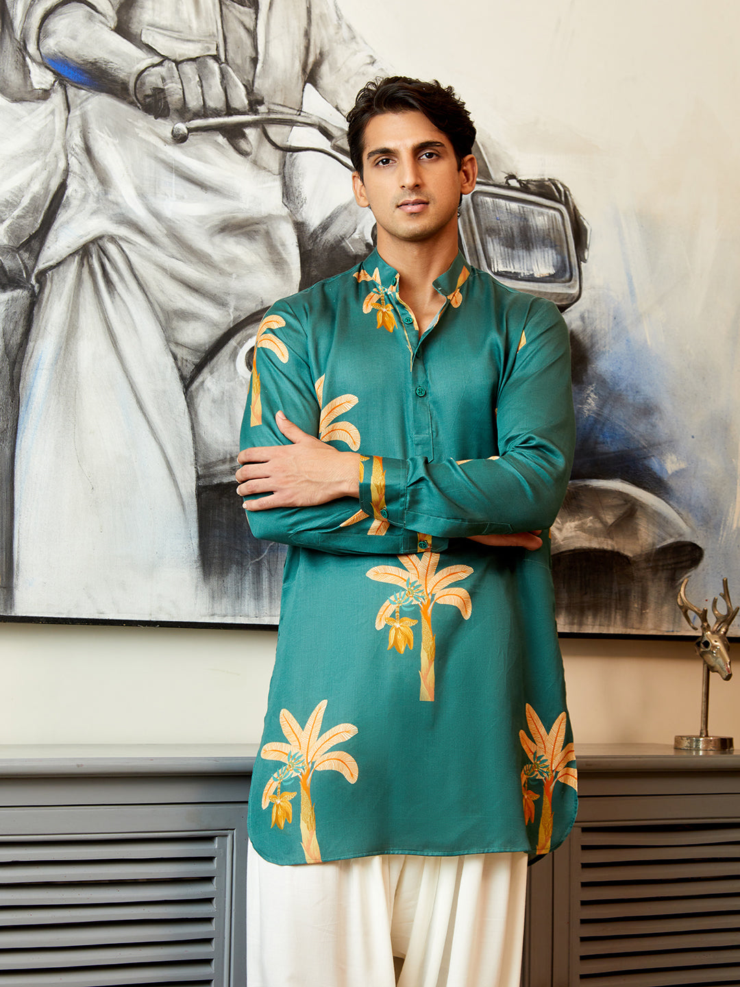 Palm Green Ganganagery Kurta