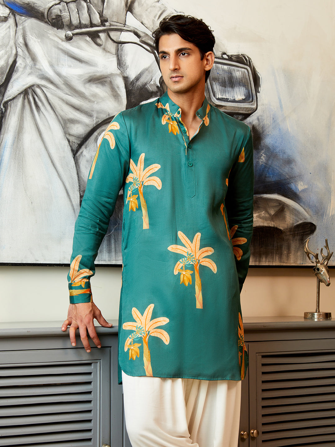 Palm Green Ganganagery Kurta