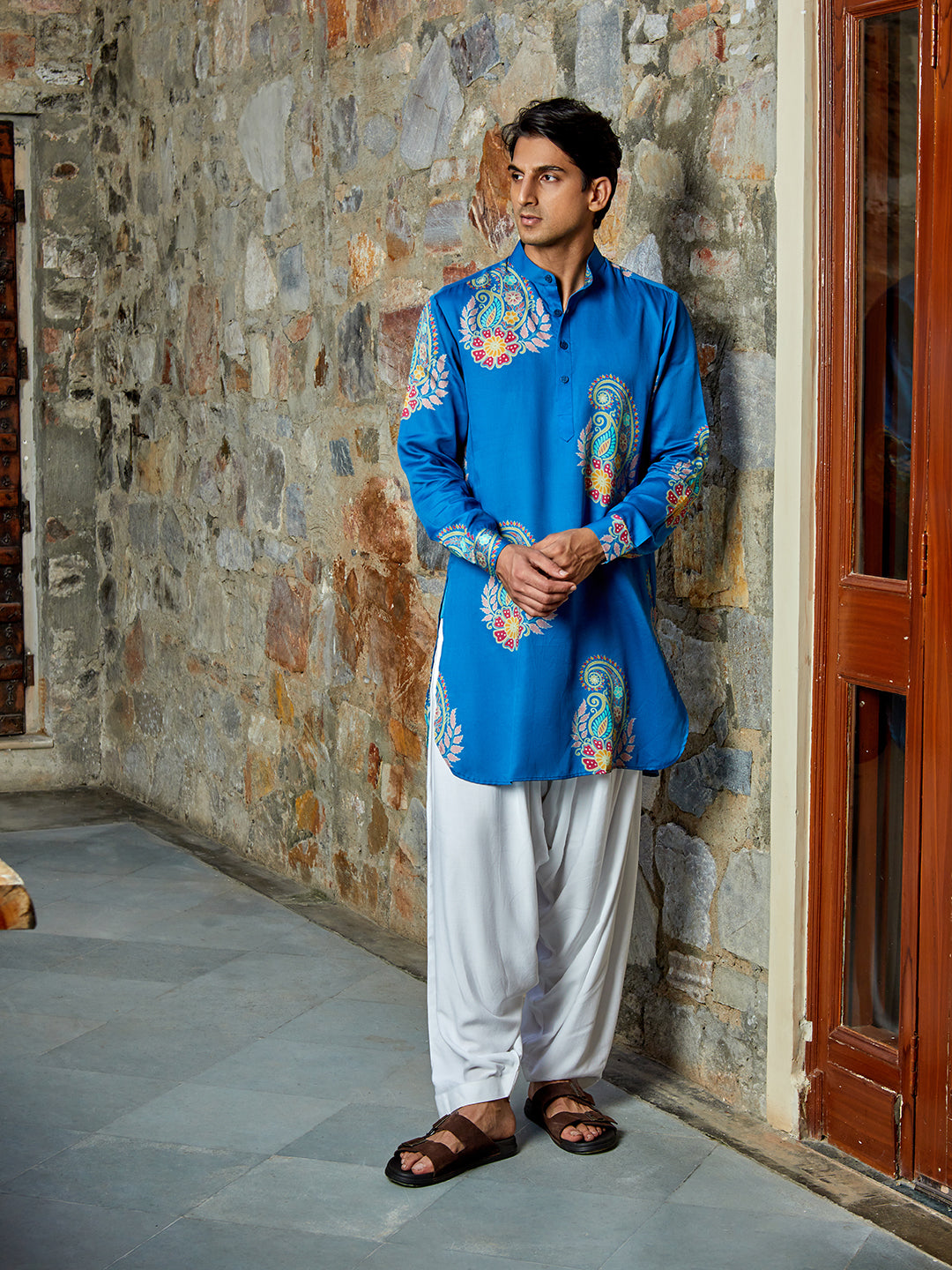 Paisley Blue Ganganagry Kurta