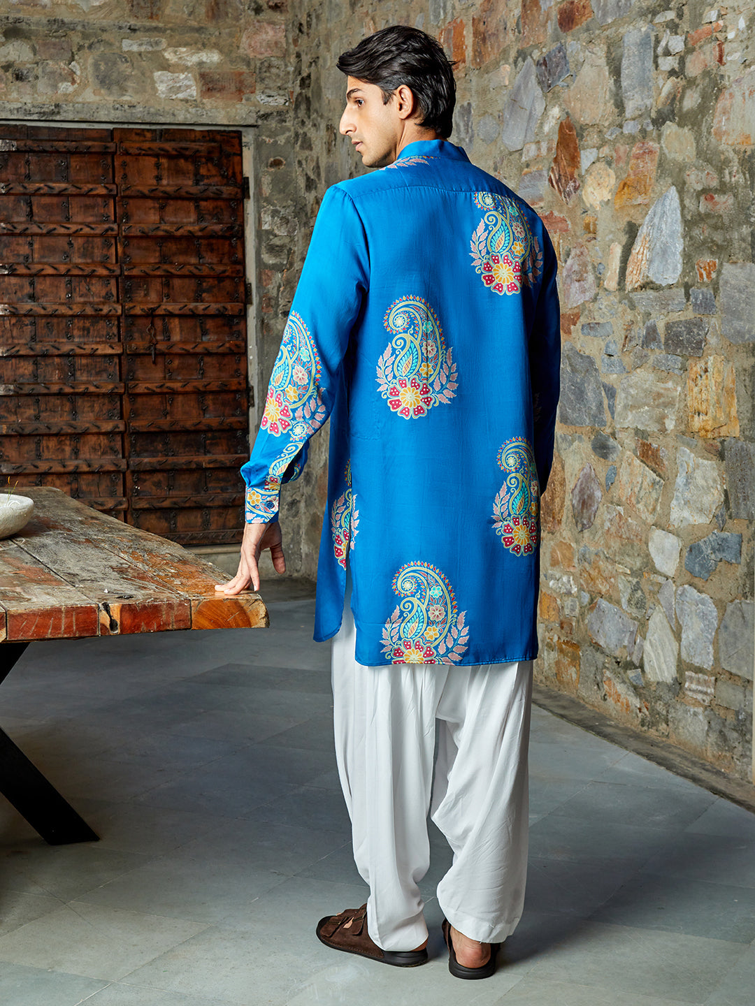 Paisley Blue Ganganagry Kurta