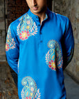 Paisley Blue Ganganagry Kurta