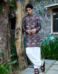 Cerulean Petal Brown Ganganagery Kurta