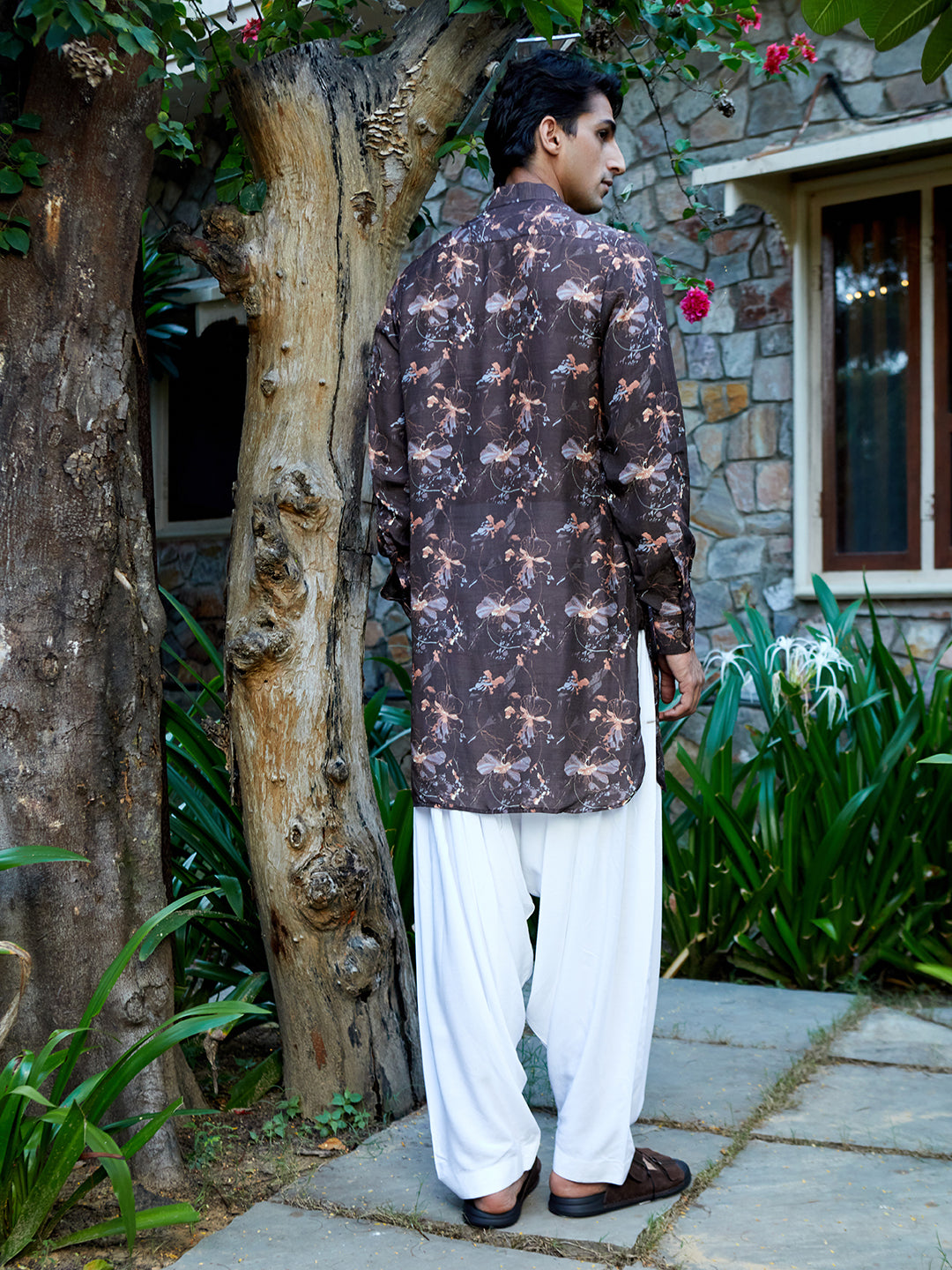 Cerulean Petal Brown Ganganagery Kurta