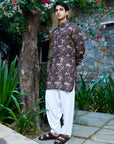 Cerulean Petal Brown Ganganagery Kurta
