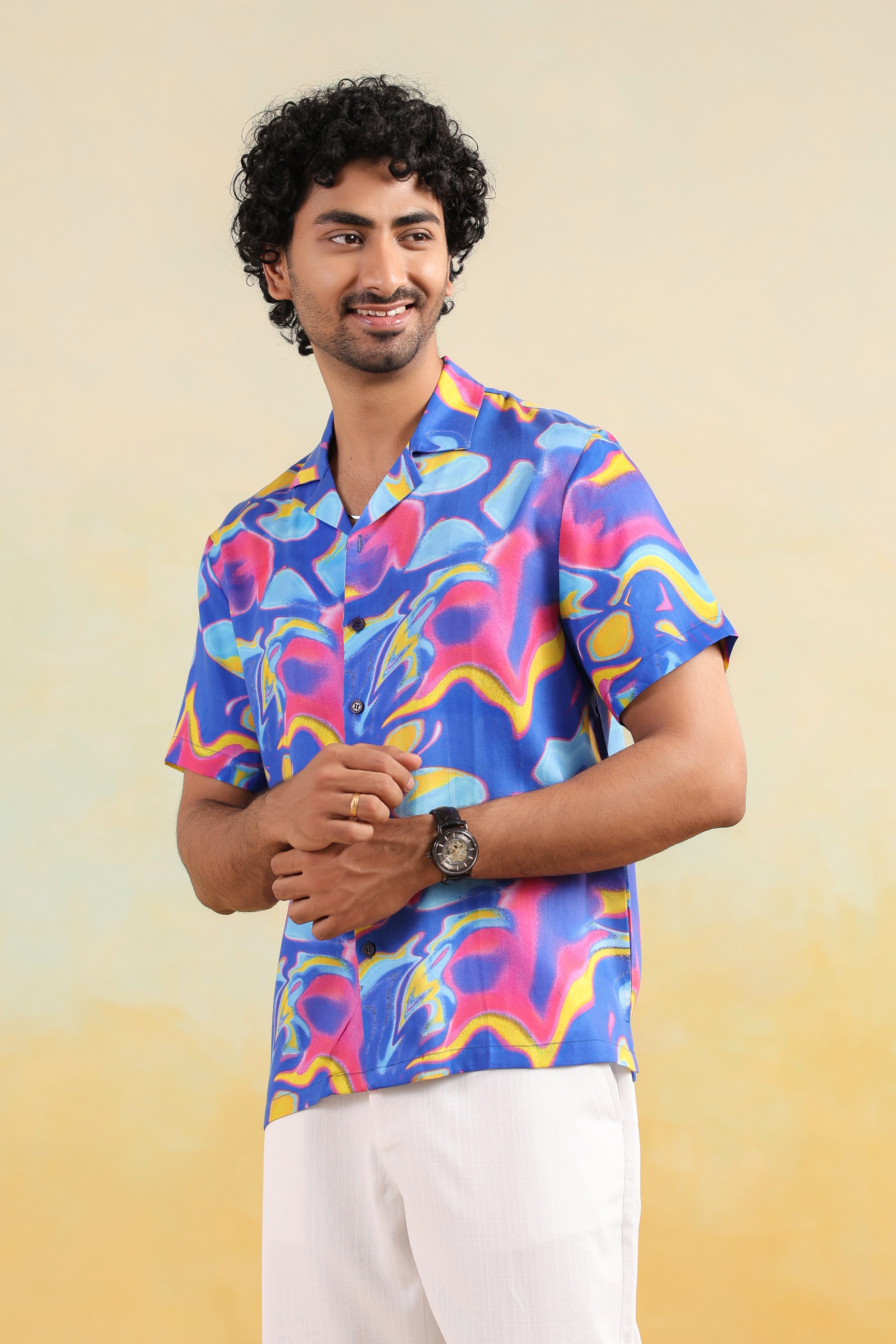 Mirage Flow Relaxed Fit Cuban Collar Shirt