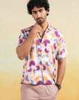 Tropical Bloom Relaxed Fit Cuban Collar Shirt