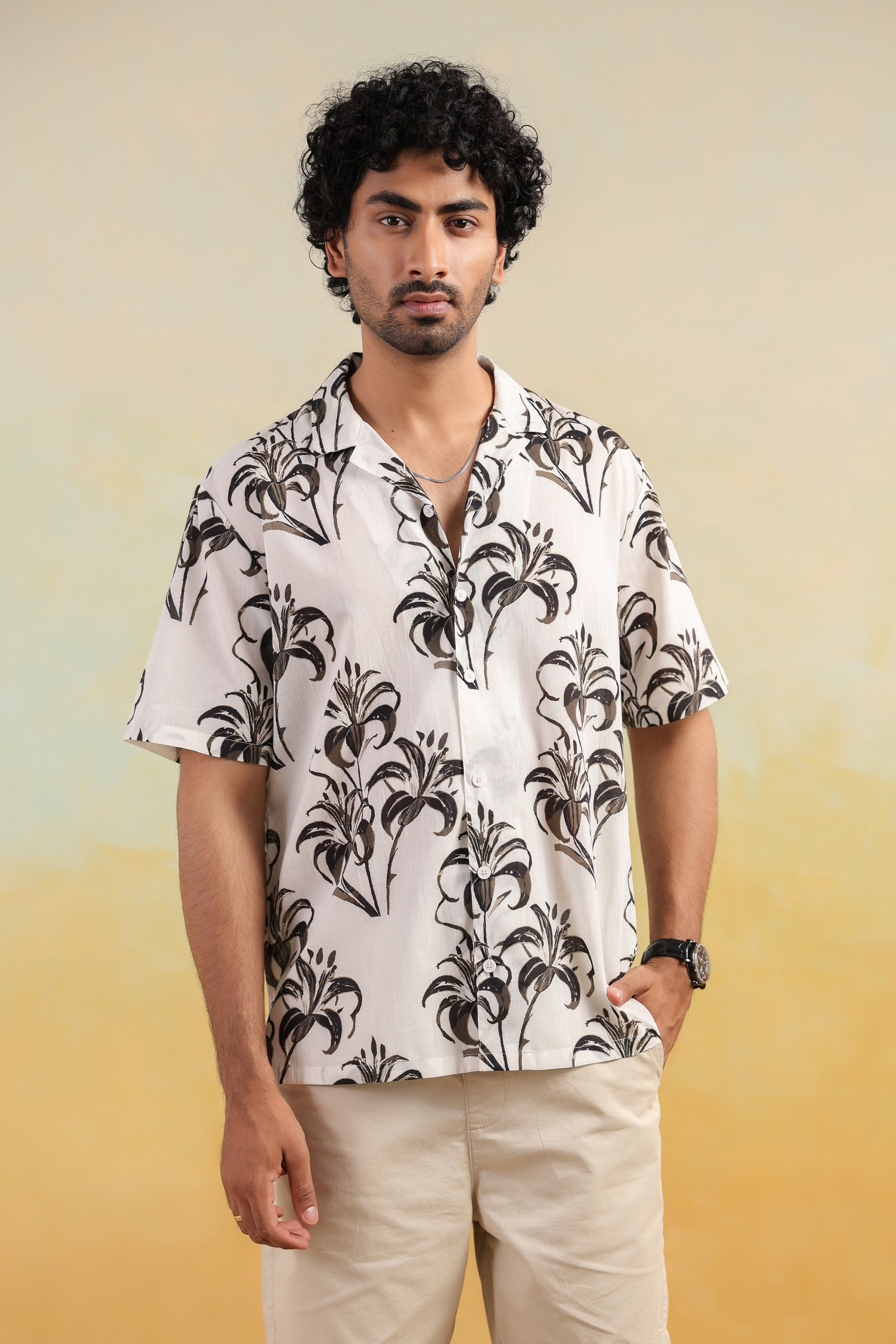 Tropical Mirage Oversized Hawaian Collor Shirts