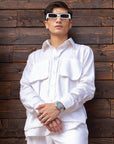 White CO-ORD Set For Men
