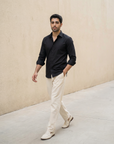 Classic Black Oxford Collar Shirt