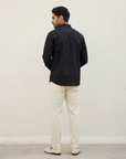 Classic Black Oxford Collar Shirt