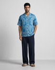 Porcelain Blue Relaxed Fit Cuban Shirt