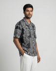 Porcelain Black Relaxed Fit Cuban Shirt