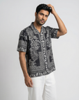 Porcelain Black Relaxed Fit Cuban Shirt