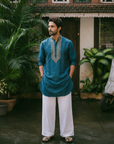 Blue Horizon Embroidered Kurta
