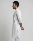 Classic White Solid Ganganagry Kurta