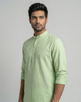 Mint Green Solid Ganganagry Kurta