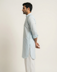 Sky Blue Solid Ganganagry Kurta