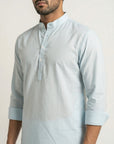 Sky Blue Solid Ganganagry Kurta