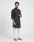 Classic Black Solid Ganganagry Kurta